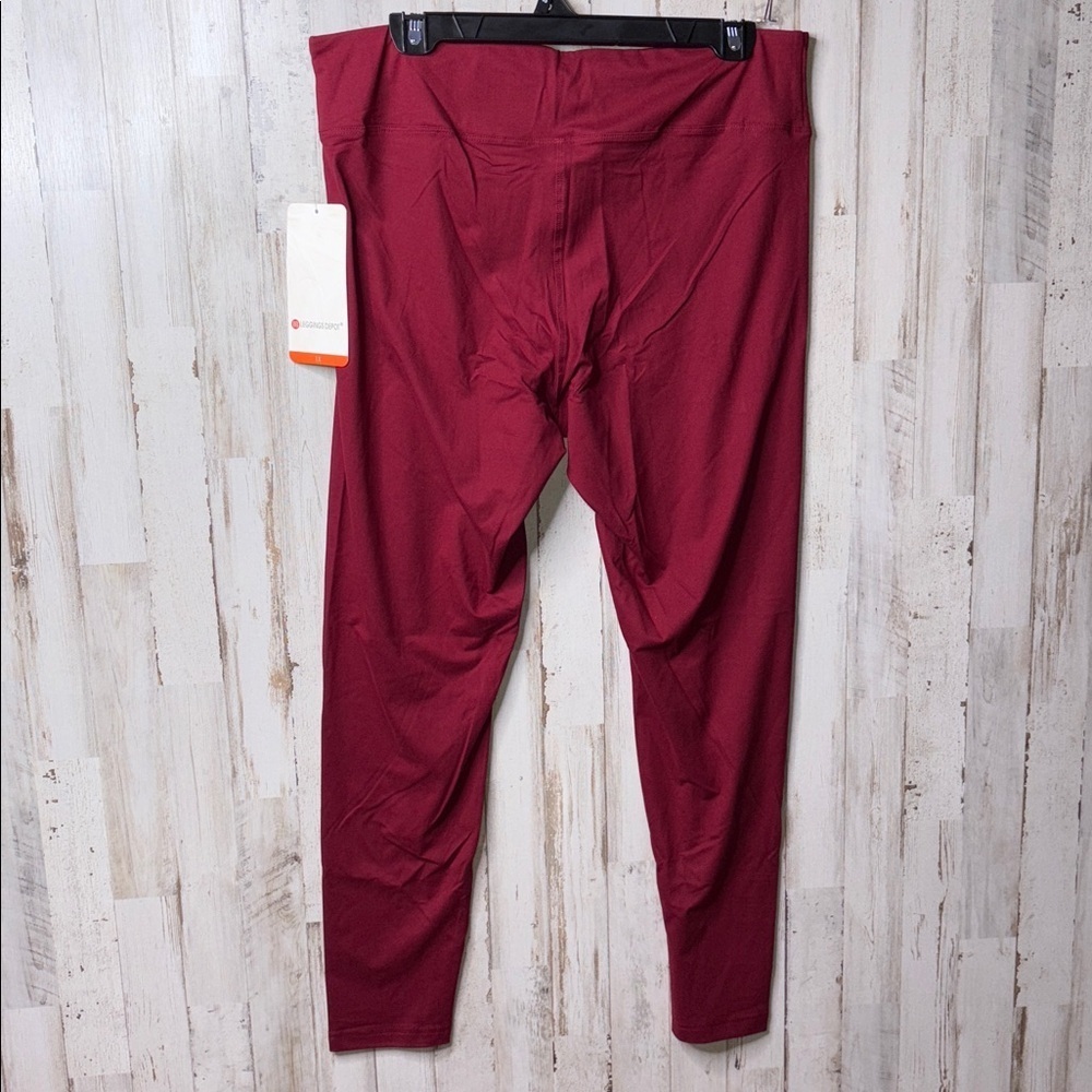Leggings Depot Burgundy Leggings Size 1X - Picture 8 of 12